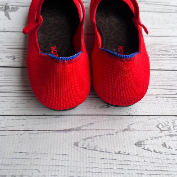 Rothy's RARE Retired Flame Red The Square Mary Jane Women 10 Slip On Flat - Picture 4 of 9